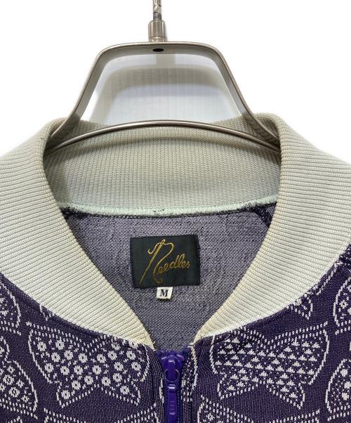 Needles（ニードルズ）Needles (ニードルズ) RIB COLLAR TRACK JACKET パープル×グレー サイズ:Mの古着・服飾アイテム