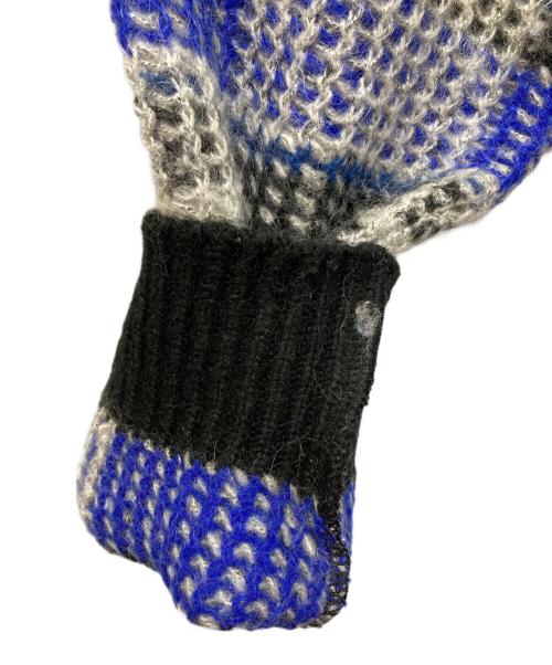ISSEY MIYAKE MEN（イッセイミヤケメン）ISSEY MIYAKE MEN (イッセイミヤケメン) OLD 襟付ニット グレー×ブルー サイズ:Freeの古着・服飾アイテム