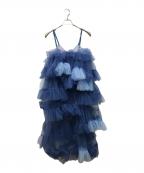 VIVIANOヴィヴィアーノ）の古着「チュールキャミソールワンピース」｜ブルー