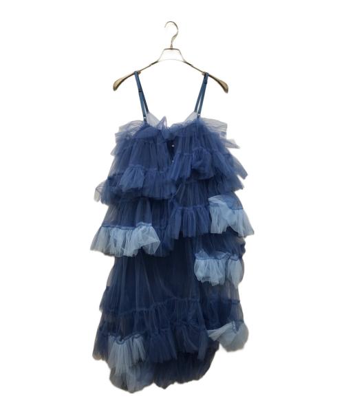 VIVIANO（ヴィヴィアーノ）VIVIANO (ヴィヴィアーノ) チュールキャミソールワンピース ブルー サイズ:Mの古着・服飾アイテム