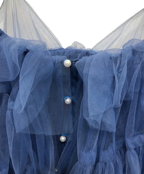 VIVIANO（ヴィヴィアーノ）VIVIANO (ヴィヴィアーノ) チュールキャミソールワンピース ブルー サイズ:Mの古着・服飾アイテム