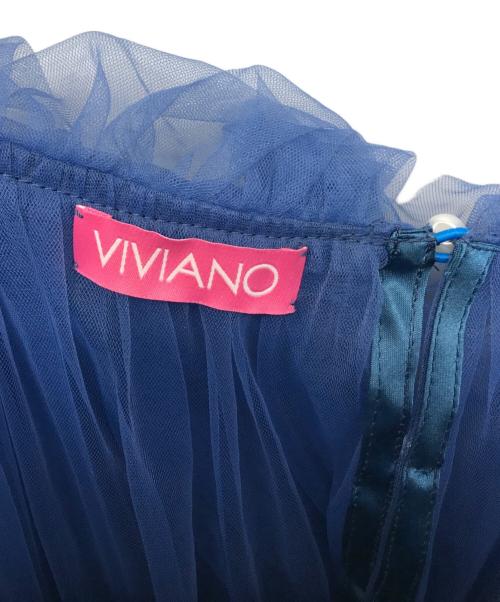 VIVIANO（ヴィヴィアーノ）VIVIANO (ヴィヴィアーノ) チュールキャミソールワンピース ブルー サイズ:Mの古着・服飾アイテム