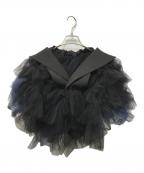 VIVIANOヴィヴィアーノ）の古着「チュールベスト」｜ネイビー×ブラック