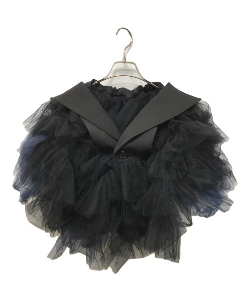 VIVIANO（ヴィヴィアーノ）VIVIANO (ヴィヴィアーノ) チュールベスト ネイビー×ブラック サイズ:Mの古着・服飾アイテム