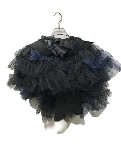 VIVIANO（ヴィヴィアーノ）VIVIANO (ヴィヴィアーノ) チュールベスト ネイビー×ブラック サイズ:Mの古着・服飾アイテム