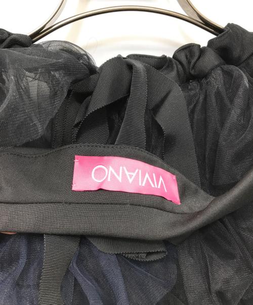 VIVIANO（ヴィヴィアーノ）VIVIANO (ヴィヴィアーノ) チュールベスト ネイビー×ブラック サイズ:Mの古着・服飾アイテム