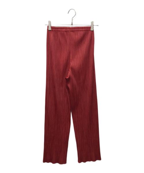 PLEATS PLEASE（プリーツプリーズ）PLEATS PLEASE (プリーツプリーズ) プリーツパンツ レッド サイズ:2の古着・服飾アイテム
