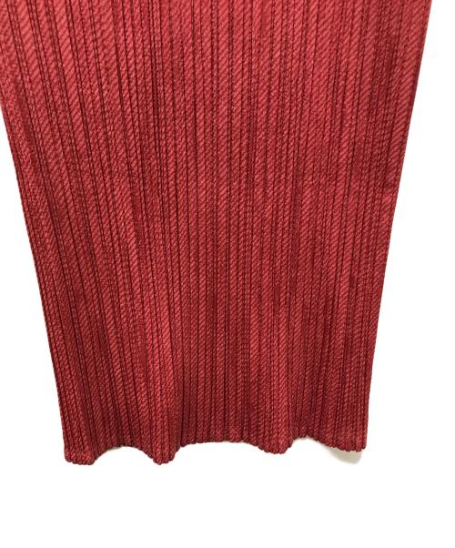 PLEATS PLEASE（プリーツプリーズ）PLEATS PLEASE (プリーツプリーズ) プリーツパンツ レッド サイズ:2の古着・服飾アイテム
