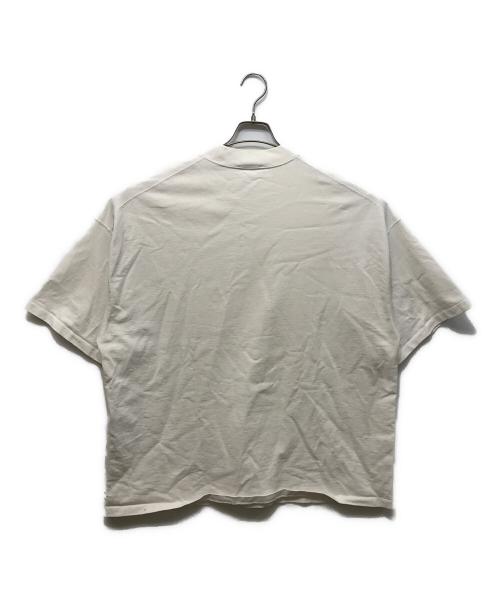 JIL SANDER（ジルサンダー）JIL SANDER (ジルサンダー) ロゴプリントボトルネックオーバーサイズTシャツ ホワイト サイズ:XLの古着・服飾アイテム