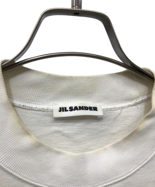 JIL SANDER（ジルサンダー）JIL SANDER (ジルサンダー) ロゴプリントボトルネックオーバーサイズTシャツ ホワイト サイズ:XLの古着・服飾アイテム
