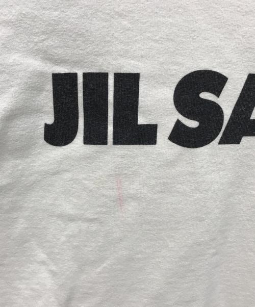 JIL SANDER（ジルサンダー）JIL SANDER (ジルサンダー) ロゴプリントボトルネックオーバーサイズTシャツ ホワイト サイズ:XLの古着・服飾アイテム