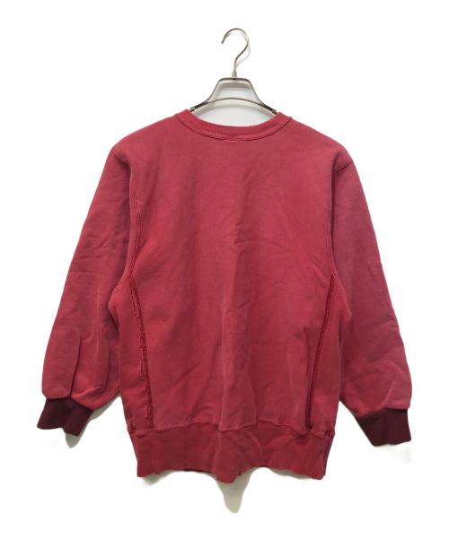 Champion（チャンピオン）Champion (チャンピオン) スクリプトロゴリバースウィーブスウェット レッド サイズ:Lの古着・服飾アイテム