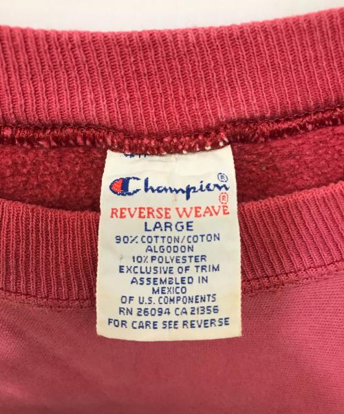 Champion（チャンピオン）Champion (チャンピオン) スクリプトロゴリバースウィーブスウェット レッド サイズ:Lの古着・服飾アイテム