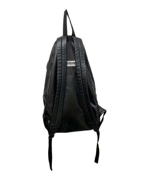 OUTDOOR（アウトドア）OUTDOOR (アウトドア) MR.GENTLEMAN (ミスタージェントルマン) レザーデイパック ブラックの古着・服飾アイテム