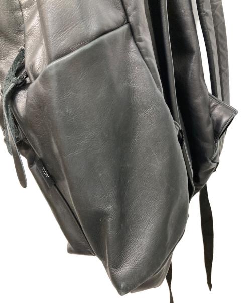 OUTDOOR（アウトドア）OUTDOOR (アウトドア) MR.GENTLEMAN (ミスタージェントルマン) レザーデイパック ブラックの古着・服飾アイテム