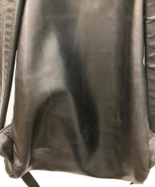 OUTDOOR（アウトドア）OUTDOOR (アウトドア) MR.GENTLEMAN (ミスタージェントルマン) レザーデイパック ブラックの古着・服飾アイテム