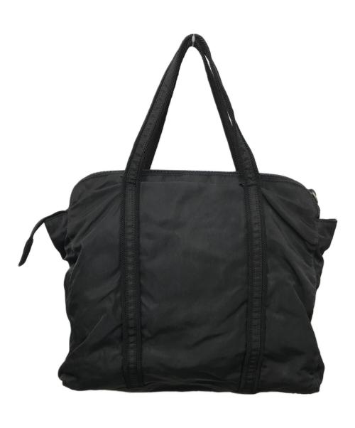 PRADA（プラダ）PRADA (プラダ) ロゴ刺繍ナイロンハンドバッグ ブラックの古着・服飾アイテム