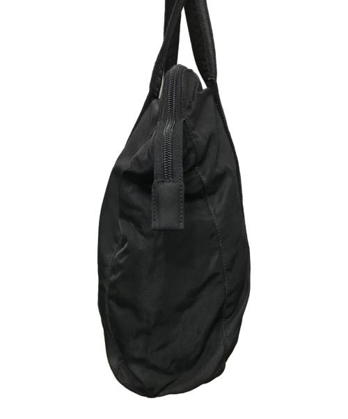 PRADA（プラダ）PRADA (プラダ) ロゴ刺繍ナイロンハンドバッグ ブラックの古着・服飾アイテム