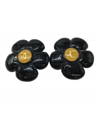 良品 04P vintage CHANEL シャネル カメリア シャーリング カーディガン ジャケット ココマーク 36 ブラック系 レディース 古着 中古 USED CHANEL（シャネル） 良品 04P vintage CHANEL カメリア シャーリング
