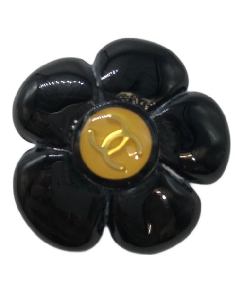 CHANEL（シャネル）CHANEL (シャネル) ココマーク カメリアイヤリング ブラック×ゴールドの古着・服飾アイテム