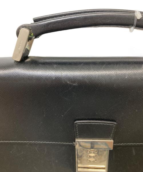 PRADA（プラダ）PRADA (プラダ) レザーブリーフバッグ ブラックの古着・服飾アイテム