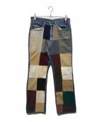 LEVI'Sリーバイス）の古着「コーデュロイパッチリメイク 20517デニムパンツ」｜インディゴ