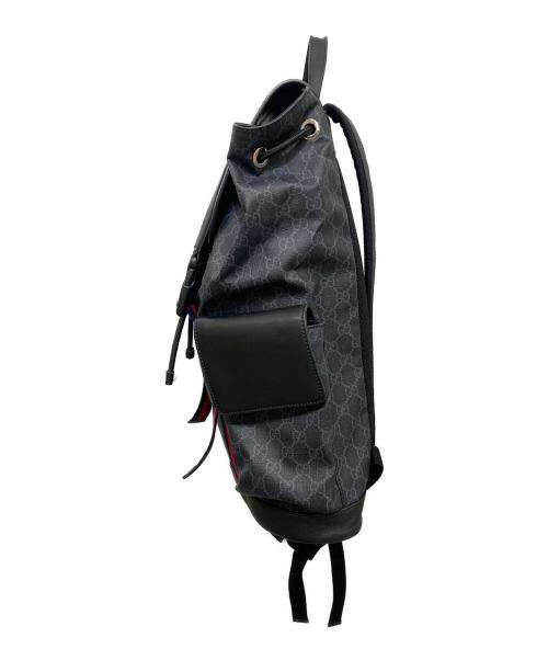 GUCCI（グッチ）GUCCI (グッチ) GGスプリーム PVC バックパック ネイビー×ブラックの古着・服飾アイテム