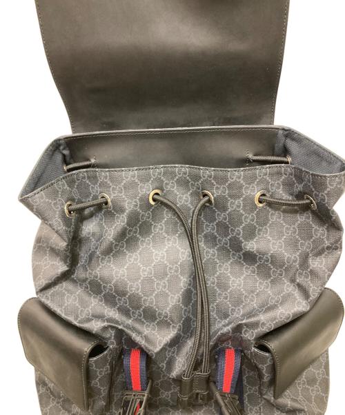 GUCCI（グッチ）GUCCI (グッチ) GGスプリーム PVC バックパック ネイビー×ブラックの古着・服飾アイテム