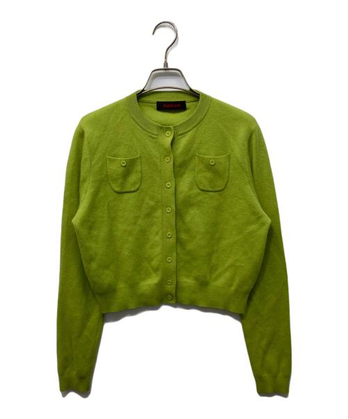 CABAN（キャバン）CABaN (キャバン) コットンカシミヤ クルーネックカーディガン グリーン サイズ: XSの古着・服飾アイテム