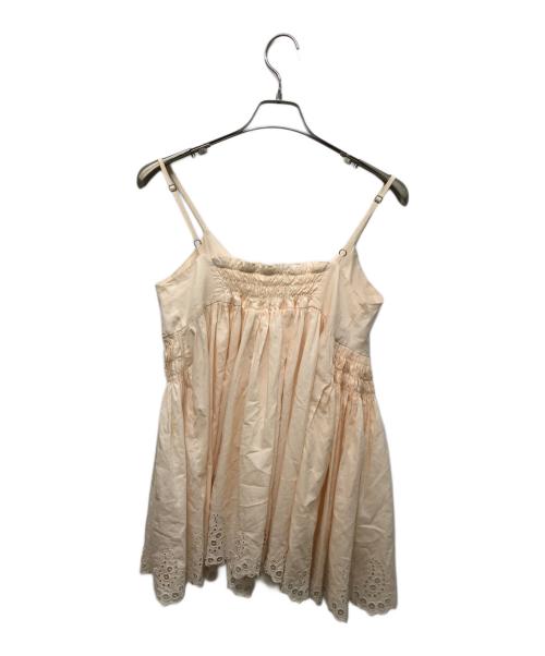 crinkle crinkle crinkle（クリンクル クリンクル クリンクル）crinkle crinkle crinkle (クリンクル クリンクル クリンクル) silk cotton hand pleats camisole ピンク サイズ:Freeの古着・服飾アイテム