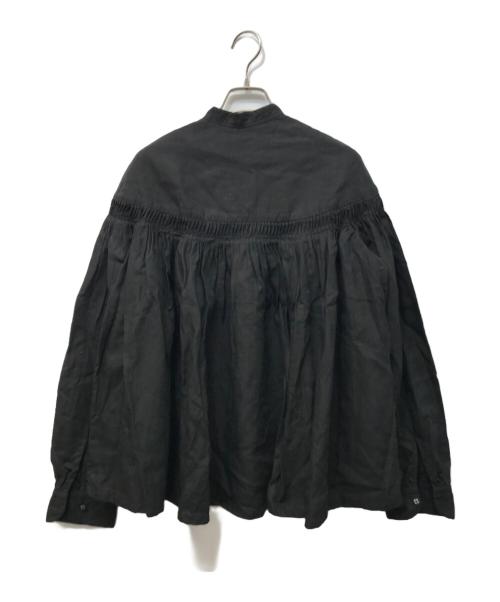 SCYE（サイ）SCYE (サイ) リネンタックロングスリーブブラウス ブラック サイズ:40の古着・服飾アイテム