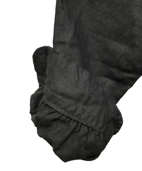 SCYE（サイ）SCYE (サイ) リネンタックロングスリーブブラウス ブラック サイズ:40の古着・服飾アイテム