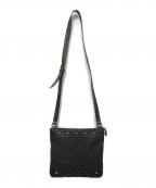 GUCCIグッチ）の古着「GGキャンバス ショルダーバッグ」｜ブラック