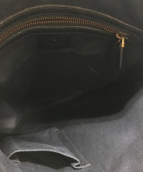 GUCCI（グッチ）GUCCI (グッチ) GGキャンバス ショルダーバッグ ブラックの古着・服飾アイテム