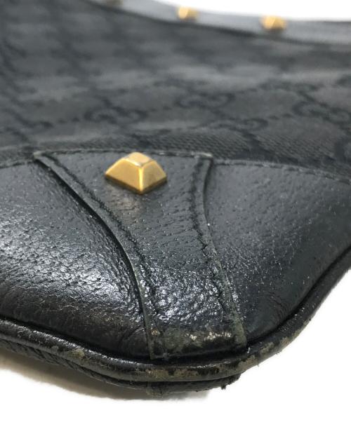 GUCCI（グッチ）GUCCI (グッチ) GGキャンバス ショルダーバッグ ブラックの古着・服飾アイテム