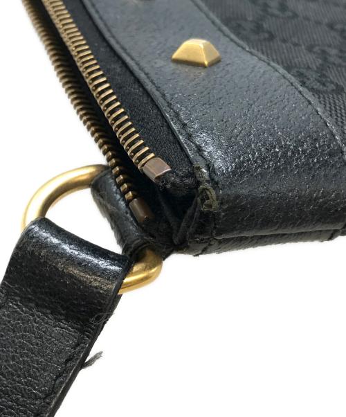 GUCCI（グッチ）GUCCI (グッチ) GGキャンバス ショルダーバッグ ブラックの古着・服飾アイテム