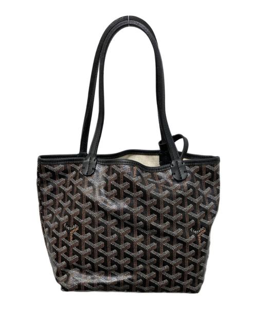 GOYARD（ゴヤール）GOYARD (ゴヤール) サンルイ ジュニア トートバッグ ブラック×ブラウンの古着・服飾アイテム