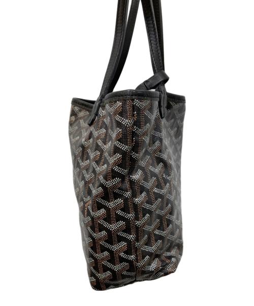 GOYARD（ゴヤール）GOYARD (ゴヤール) サンルイ ジュニア トートバッグ ブラック×ブラウンの古着・服飾アイテム