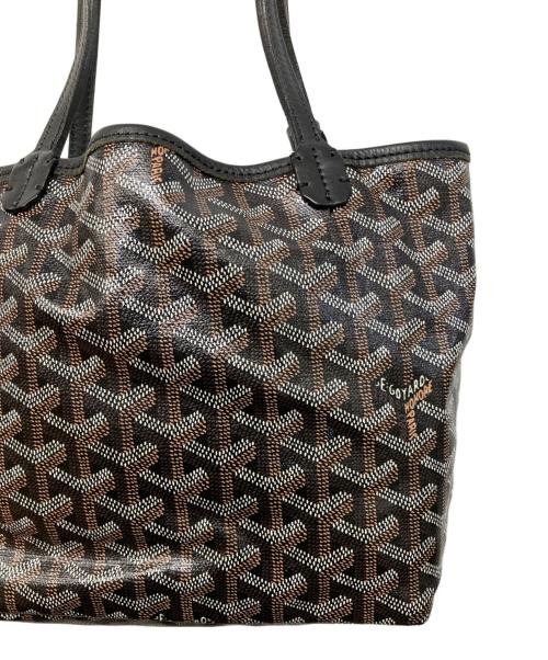 GOYARD（ゴヤール）GOYARD (ゴヤール) サンルイ ジュニア トートバッグ ブラック×ブラウンの古着・服飾アイテム