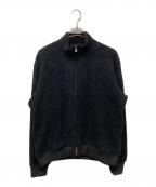 SUS-SOUSシュス）の古着「Full Zip Track Jacket / Wool Boa Knit」｜ブラック