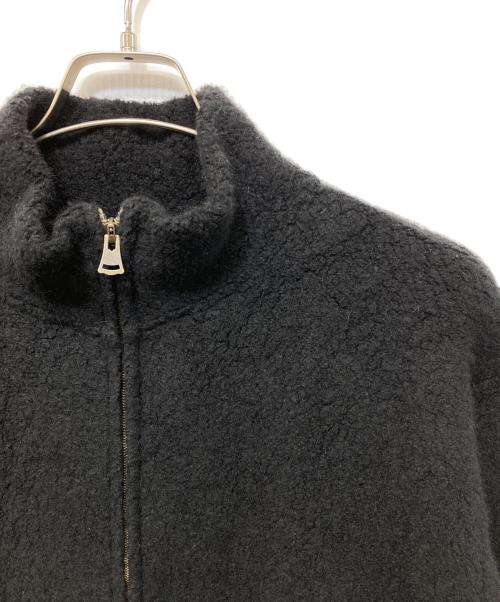 SUS-SOUS（シュス）SUS-SOUS (シュス) Full Zip Track Jacket / Wool Boa Knit ブラック サイズ:7の古着・服飾アイテム