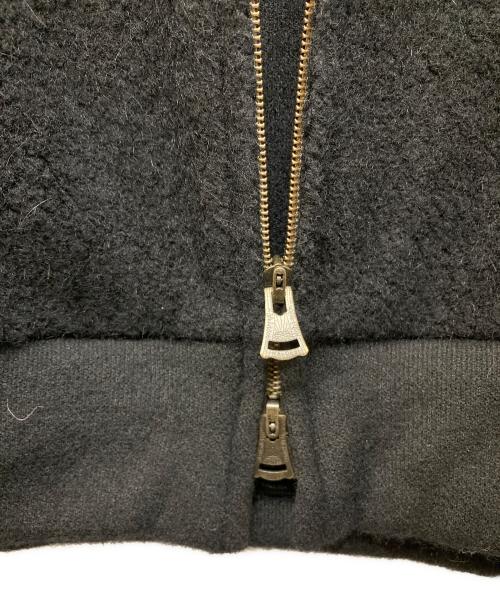 SUS-SOUS（シュス）SUS-SOUS (シュス) Full Zip Track Jacket / Wool Boa Knit ブラック サイズ:7の古着・服飾アイテム