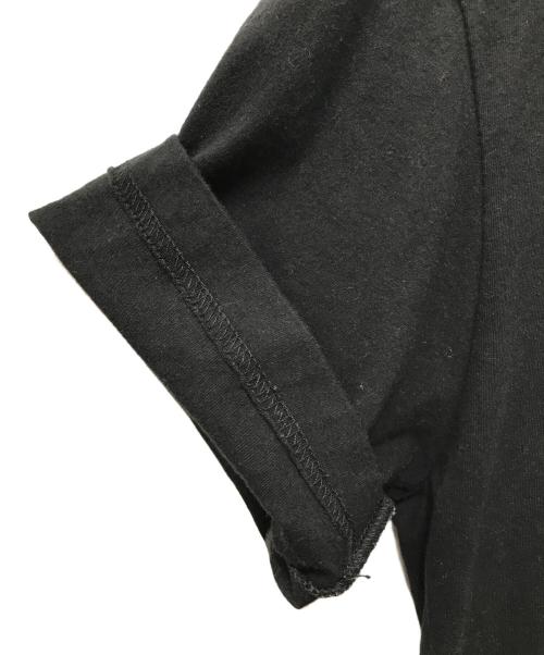 CHROME HEARTS（クロムハーツ）CHROME HEARTS (クロムハーツ) ネックロゴポケットTシャツ ブラック×パープル サイズ:Lの古着・服飾アイテム