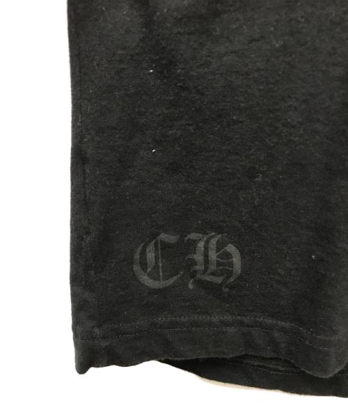 CHROME HEARTS（クロムハーツ）CHROME HEARTS (クロムハーツ) ネックロゴポケットTシャツ ブラック×パープル サイズ:Lの古着・服飾アイテム