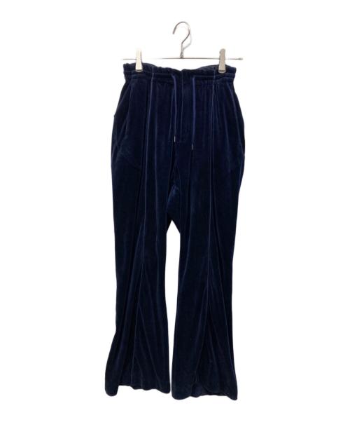 YOHEI OHNO（ヨウヘイオオノ）YOHEI OHNO (ヨウヘイオオノ) Our Basic Velor Trousers ネイビー サイズ:38の古着・服飾アイテム