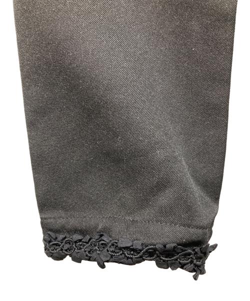 BLACK COMME des GARCONS（ブラックコムデギャルソン）BLACK COMME des GARCONS (ブラックコムデギャルソン) ポリ縮絨パイピングノーカラージャケット ブラック サイズ:Sの古着・服飾アイテム
