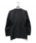 BLACK COMME des GARCONS (ブラックコムデギャルソン) ポリ縮絨パイピングノーカラージャケット ブラック サイズ:S：18000円