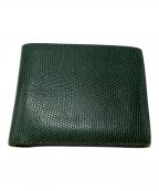HERMESエルメス）の古着「リザード 2つ折り財布」｜グリーン