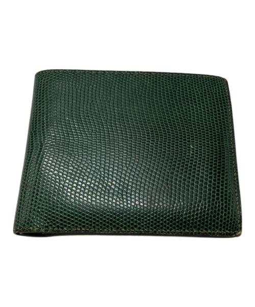HERMES（エルメス）HERMES (エルメス) リザード 2つ折り財布 グリーンの古着・服飾アイテム