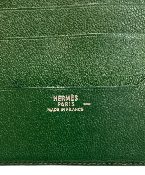 HERMES（エルメス）HERMES (エルメス) リザード 2つ折り財布 グリーンの古着・服飾アイテム